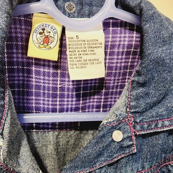 MICKEY & Co.  girls denim button Down sleeveless vest size 5 - Picture 9 of 10